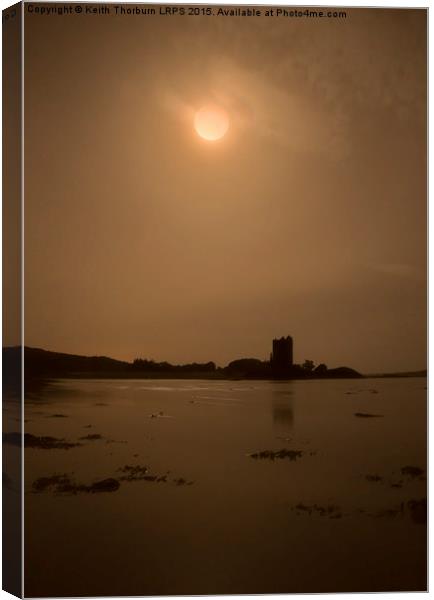 Castle Stalker Blood Moon Canvas Print by Keith Thorburn EFIAP/b