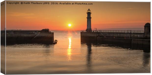 Newhaven Harbour Sunset Canvas Print by Keith Thorburn EFIAP/b