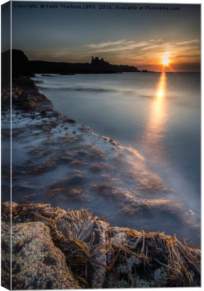 Tantallon Castle Sunset Canvas Print by Keith Thorburn EFIAP/b
