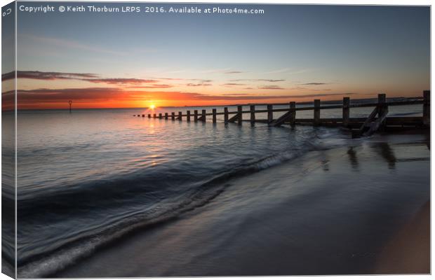 Portobello Beach Sunrise Canvas Print by Keith Thorburn EFIAP/b