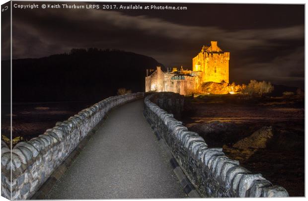 Eilean Donan Castle at Night Canvas Print by Keith Thorburn EFIAP/b