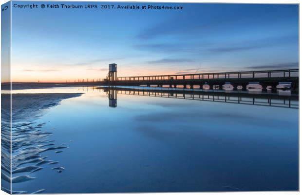 Lindisfarne Causeway Sunrise Canvas Print by Keith Thorburn EFIAP/b