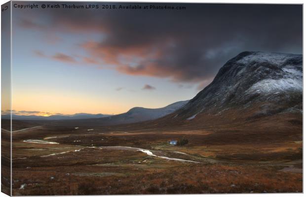 Sunrise at the Buachaille Canvas Print by Keith Thorburn EFIAP/b