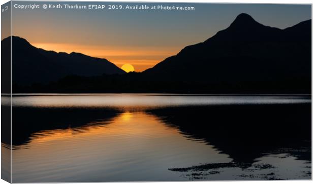 The Pap of Glencoe Sunrise Canvas Print by Keith Thorburn EFIAP/b