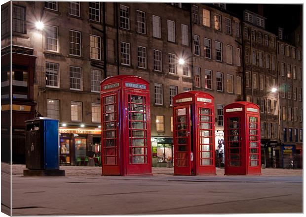 BT Red Phone Boxes Canvas Print by Keith Thorburn EFIAP/b