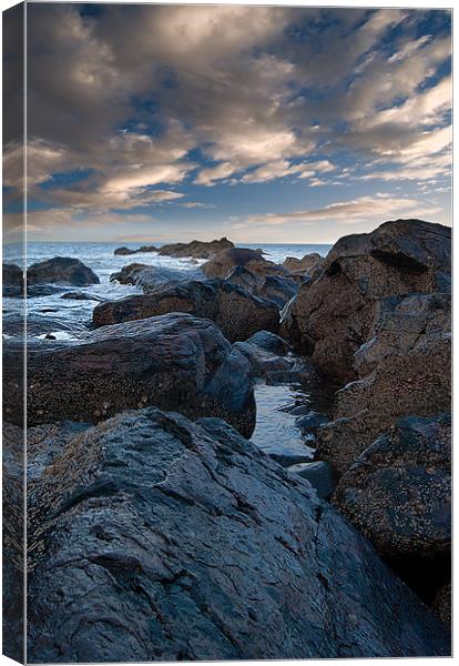 Rocks and sea Canvas Print by Keith Thorburn EFIAP/b