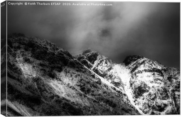 Aonach Eagach Ridge Canvas Print by Keith Thorburn EFIAP/b