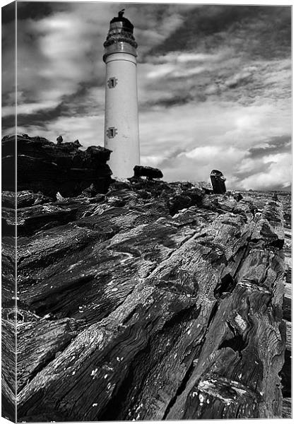 Barnsness Lighthouse Canvas Print by Keith Thorburn EFIAP/b