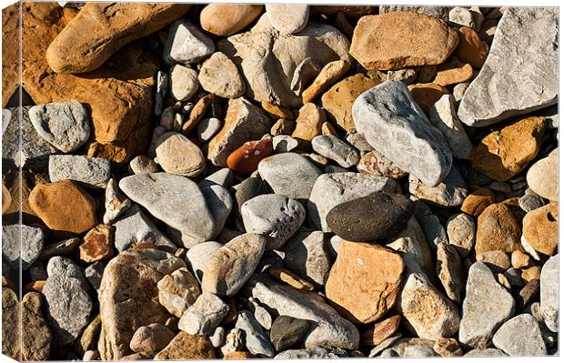 Beached Stones. Canvas Print by Keith Thorburn EFIAP/b