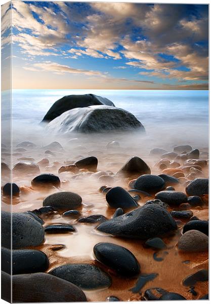 Stone Beach Canvas Print by Keith Thorburn EFIAP/b