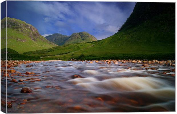 River to loch Etive Canvas Print by Keith Thorburn EFIAP/b