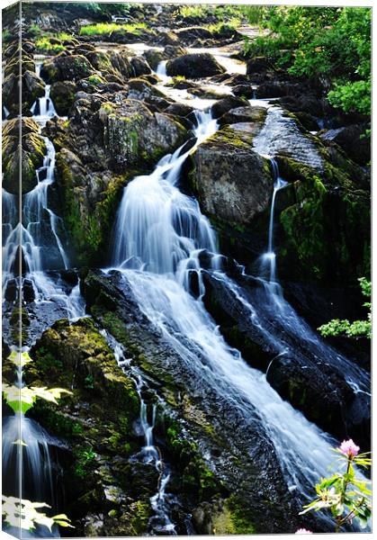Waterfall Wales Canvas Print by Kerim Mehmet