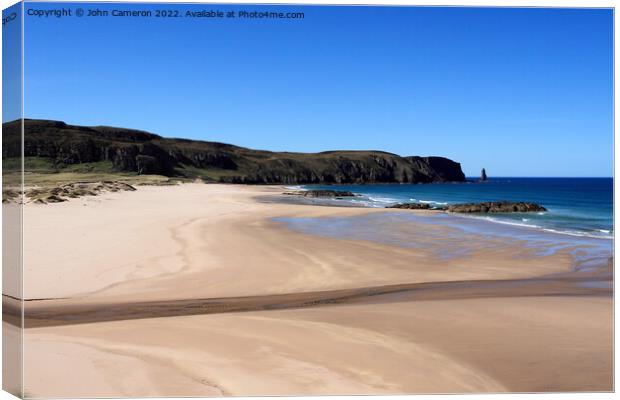 Sandwood Bay, Sutherland. Canvas Print by John Cameron