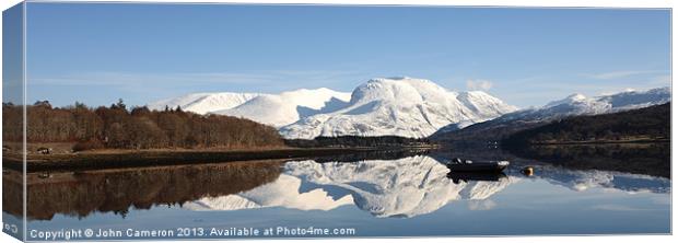 Winter reflections. Canvas Print by John Cameron