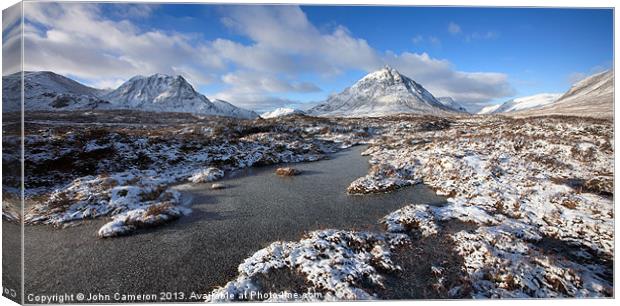 Majestic Winter Wonderland in Glencoe Canvas Print by John Cameron