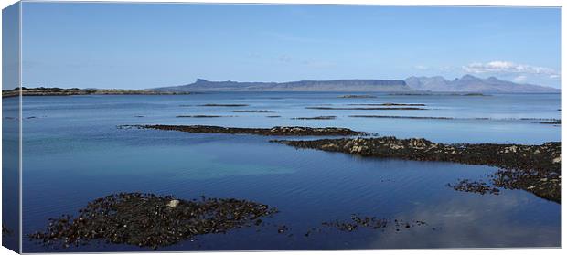 Blue day in Arisaig. Canvas Print by John Cameron