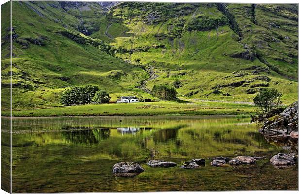 Loch Achtriochtan, Glencoe. Canvas Print by John Cameron