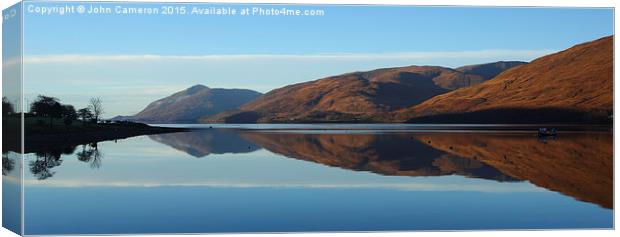  Still Morning, Loch Linnhe. Canvas Print by John Cameron