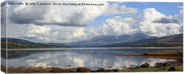 Ben Nevis and Loch Eil. Canvas Print by John Cameron