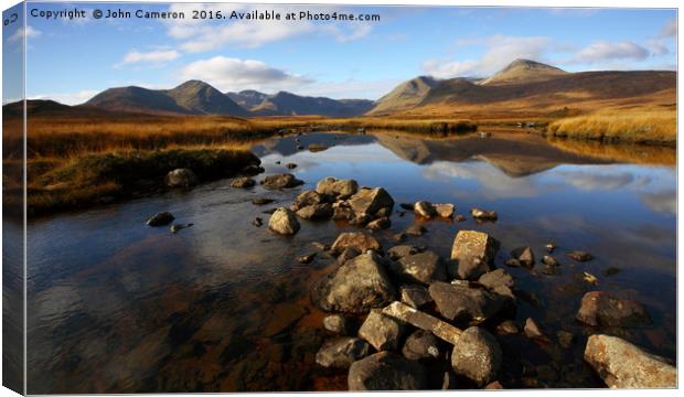 Rannoch Moor in Autumn. Canvas Print by John Cameron