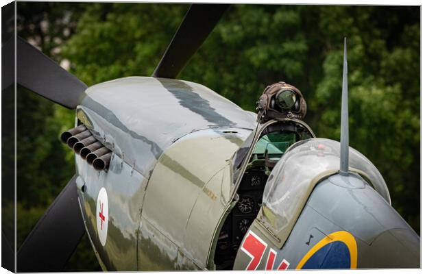 Spitfire Pilots Helmet Canvas Print by J Biggadike