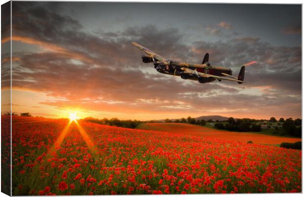 Lancaster Bomber Lady Orchid Canvas Print by J Biggadike