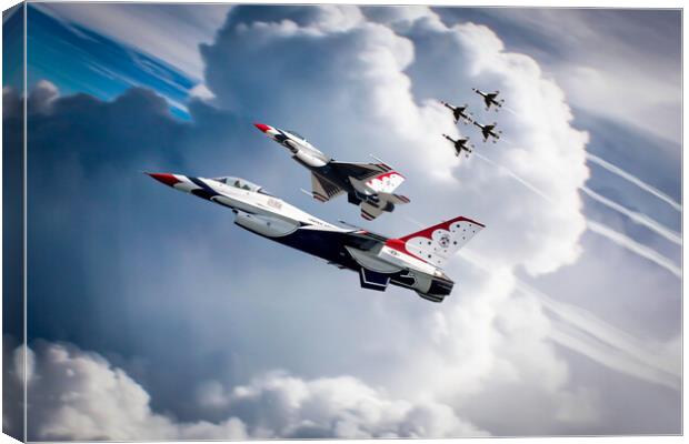 USAF Thunderbirds Canvas Print by J Biggadike