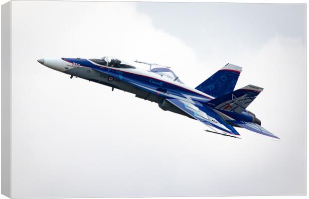 Canadian F-18 Demo Team Canvas Print by J Biggadike