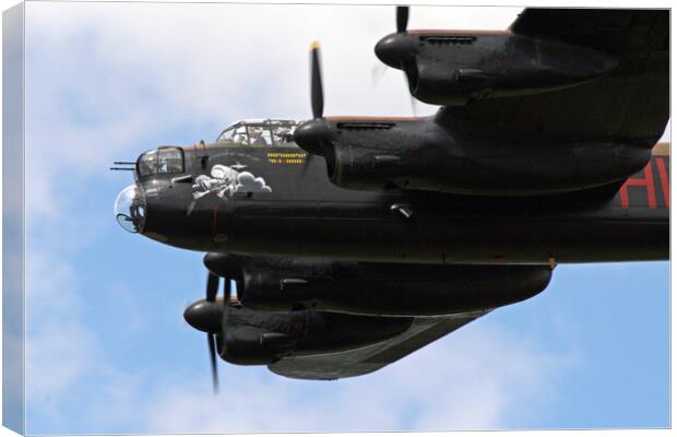 Lancaster Bomber - Phantom of the Ruhr Canvas Print by J Biggadike