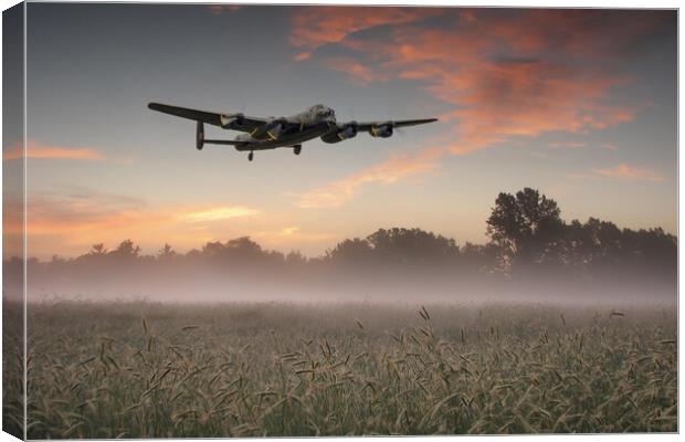 Lancaster Misty Morning  Canvas Print by J Biggadike