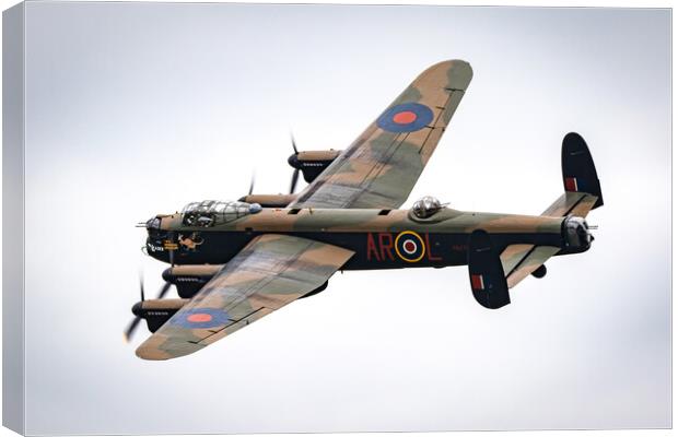 Lancaster Bomber PA474 Canvas Print by J Biggadike