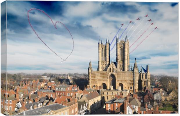 The Red Arrows Lincolnshires Finest Canvas Print by J Biggadike