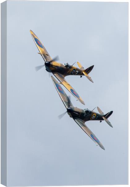 BBMF Supermarine Spitfires Canvas Print by J Biggadike