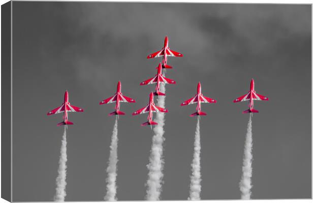 The RAF Red Arrows Canvas Print by J Biggadike