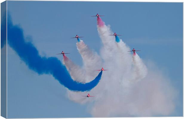 Red Arrows The Double Goose Canvas Print by J Biggadike