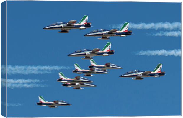 Frecce Tricolori Canvas Print by J Biggadike