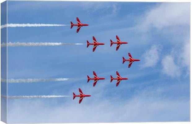 Red Arrows Canvas Print by J Biggadike