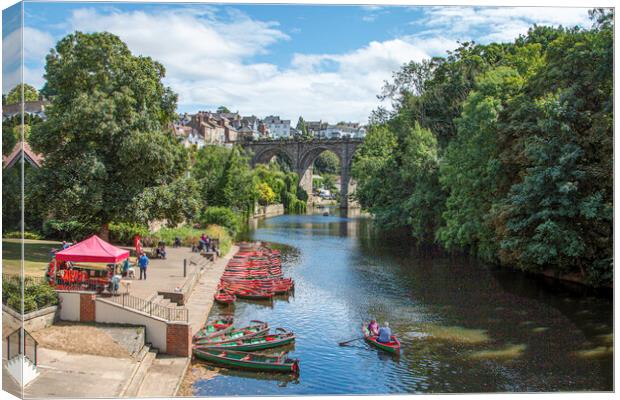 Knaresborough Boats Canvas Print by J Biggadike