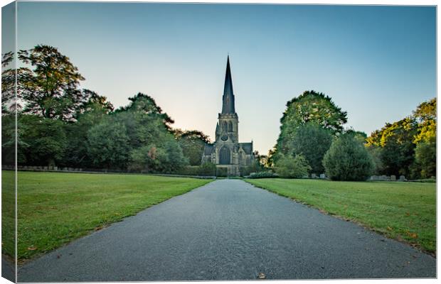 Wentworth Church Walk Canvas Print by J Biggadike