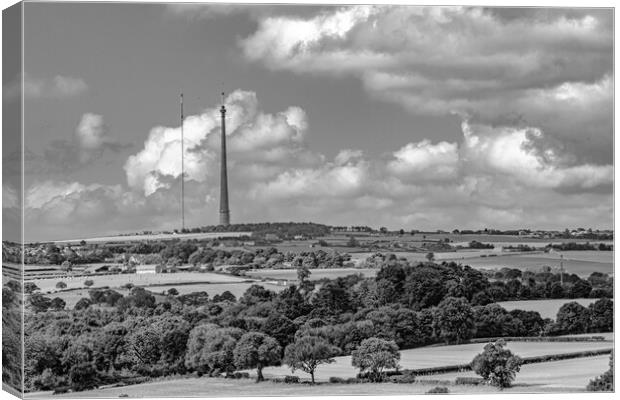 Emley Moor TV Mast Canvas Print by J Biggadike