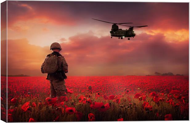 The Waiting Soldier Canvas Print by J Biggadike