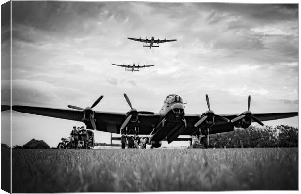 Lancasters Make Ready Canvas Print by J Biggadike