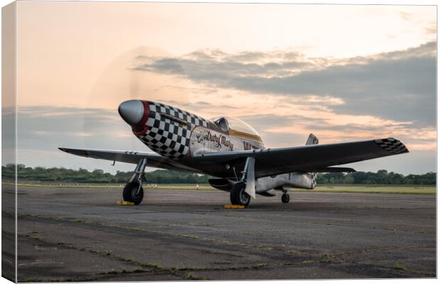 P51 Mustang Contrary Mary Canvas Print by J Biggadike