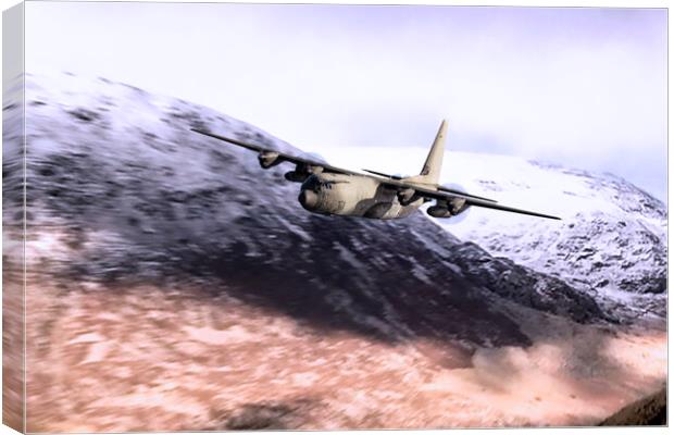 RAF Hercules Low Level Canvas Print by J Biggadike