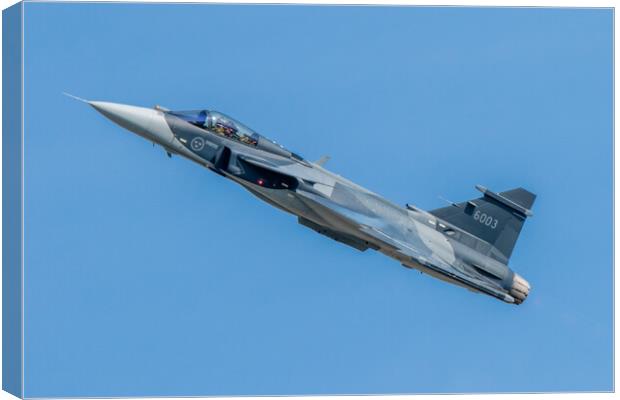 SAAB JAS 39 Gripen E Canvas Print by J Biggadike