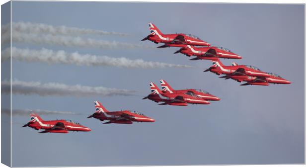 Red Arrows 2023 Canvas Print by J Biggadike