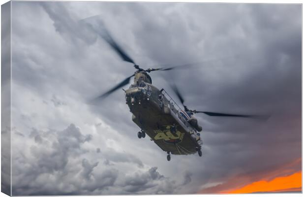 The Mighty Chinook Canvas Print by J Biggadike