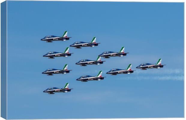 Frecce Tricolori Canvas Print by J Biggadike