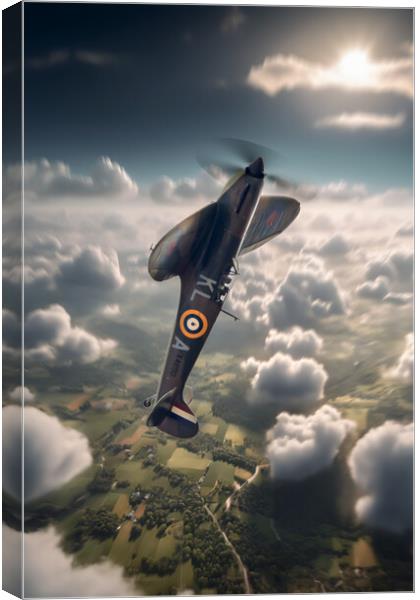 Spitfire Victory Canvas Print by J Biggadike