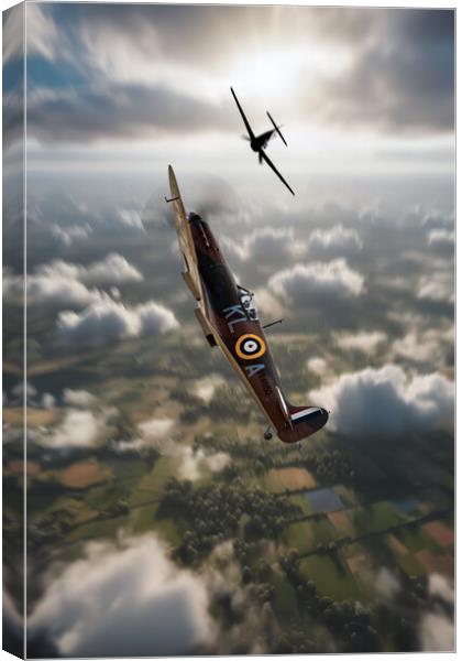 Spitfire Hunter Canvas Print by J Biggadike